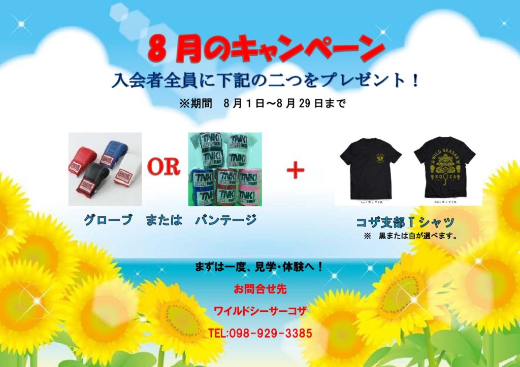 8月のキャンペーン